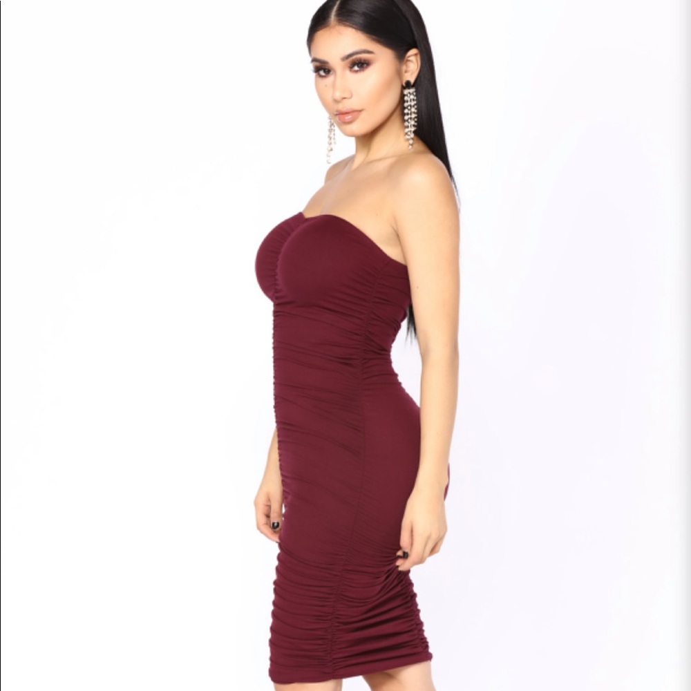 Cute burgundy/ eggplant color dress